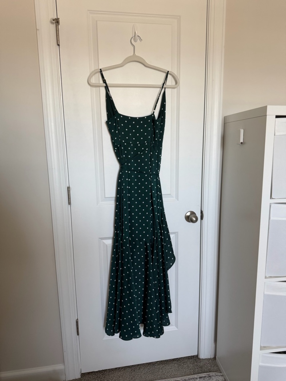 Shona Joy Martina Emerald Polka Dot Wrap Midi Dress - Picture 6 of 7